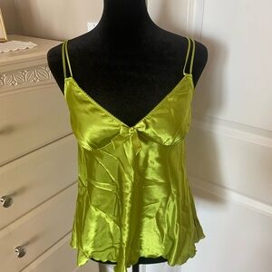 La SENZA Vibrant Green Satin Camisole